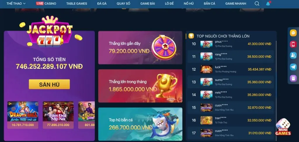Thưởng nạp lại VL88